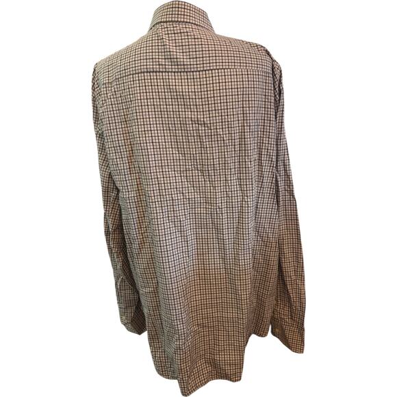 Culturata Shirt Men XXL (18.5) Blue Check Plaid Tailored Fit Dress Italy Cotton - Picture 3 of 4